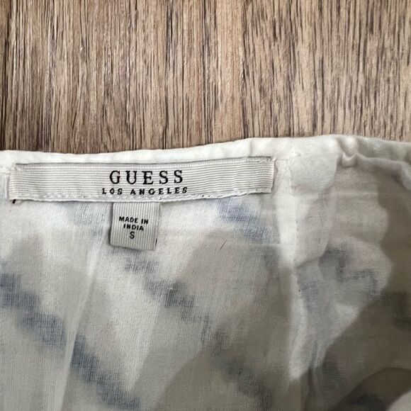 Guess Womens Embroidered Skirt Blue White Aztec Fringe Lined Mini Size S - Picture 6 of 7